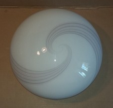 Plafoniera Vetro Soffiato con righe a spirale - Murano . Diam. 36 cm. Lampadario