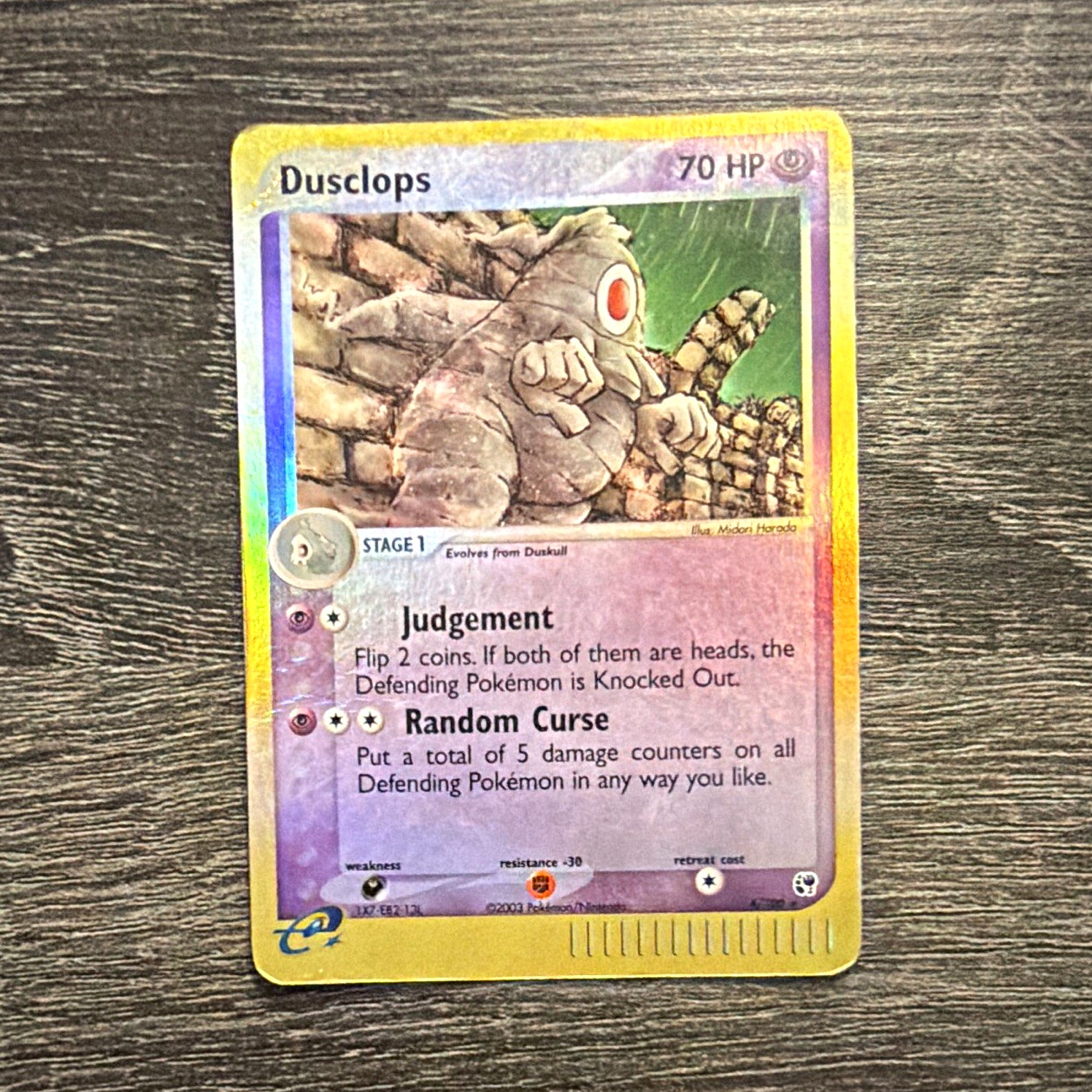 Pokemon Dusclops 4/100 EX Sandstorm Reverse Holo ENG 2003 Stage 1 70 HP