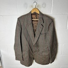 Magee Jacket Mens 44r Brown Blazer Wool Tweed Hunting Herringbone Olympic T2