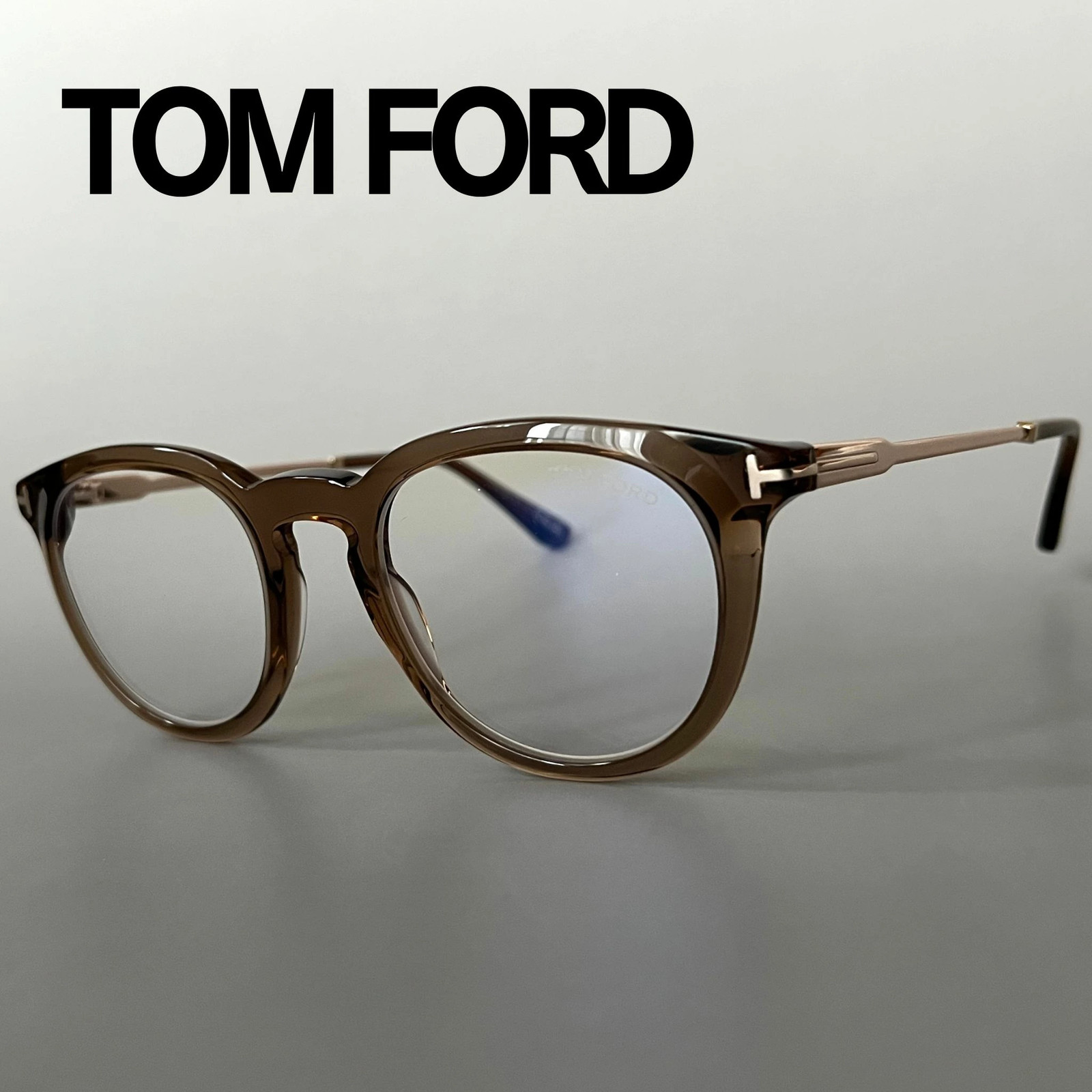 Tom Ford glasses TOM FORD clear brown FT5905 Boston glasses lightweight rare   i