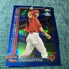 2025 Topps Pro Debut - Carson DeMartini - Blue Chrome Short Print Refractor /150