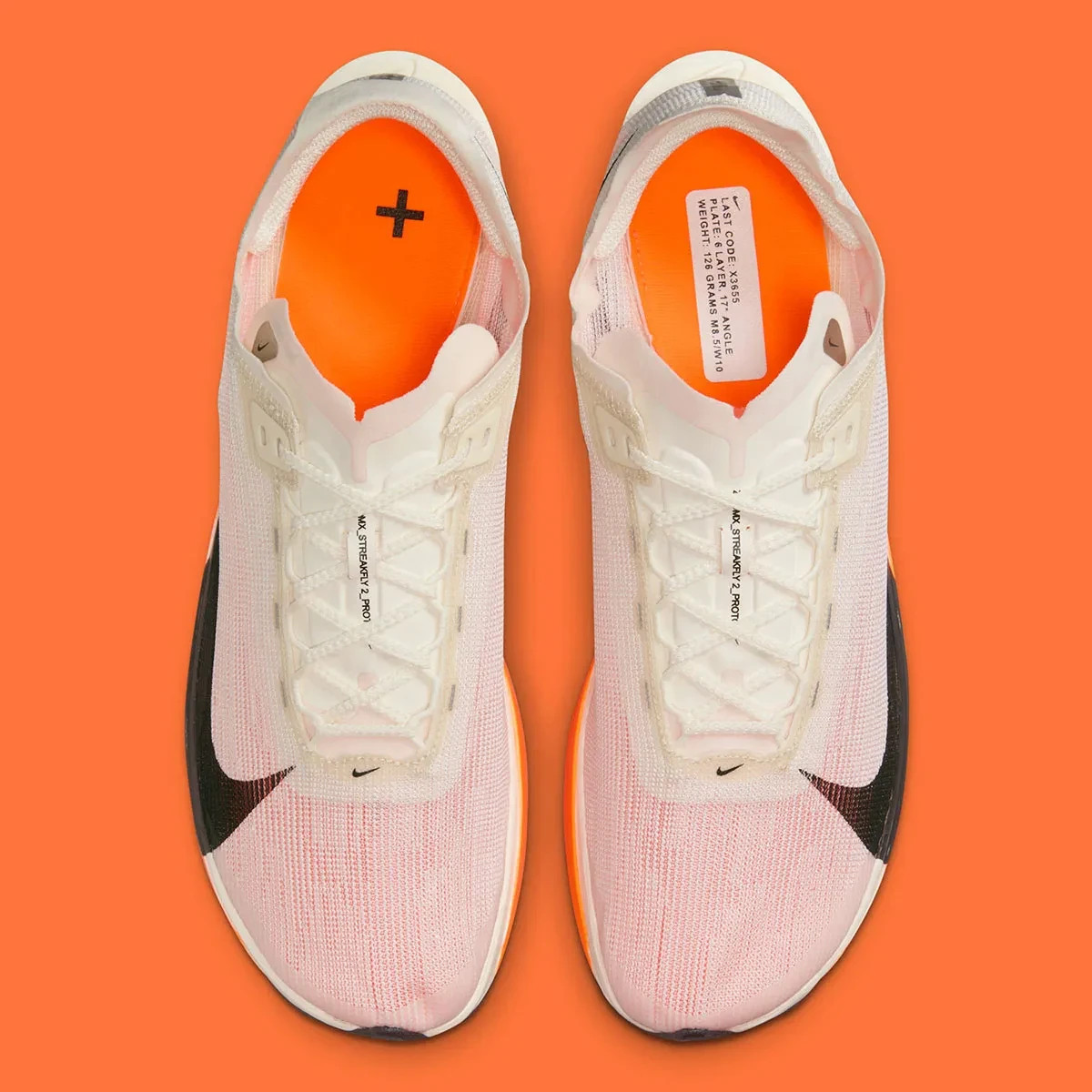 Nike ZoomX $180 Streakfly 2 Proto HF6417-100 Sail Orange Men\'s 6.5/Womens 8 Nike Streakfly 2 Proto | Trackandfieldclothes main image 2