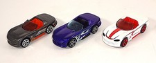 Hot Wheels 3 Loose Cars Dodge Viper RT/10 White Purple & Gray