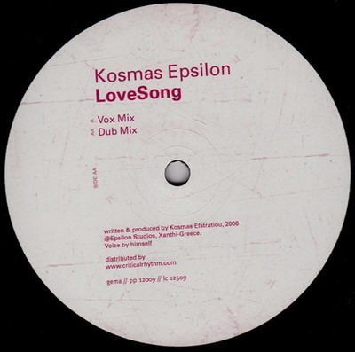 Kosmas Epsilon - Love Song (12'')