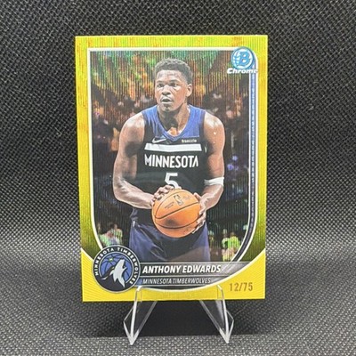 Topps Bowman Chrome Yellow Refractor Anthony Edwards #BCV-103 /75