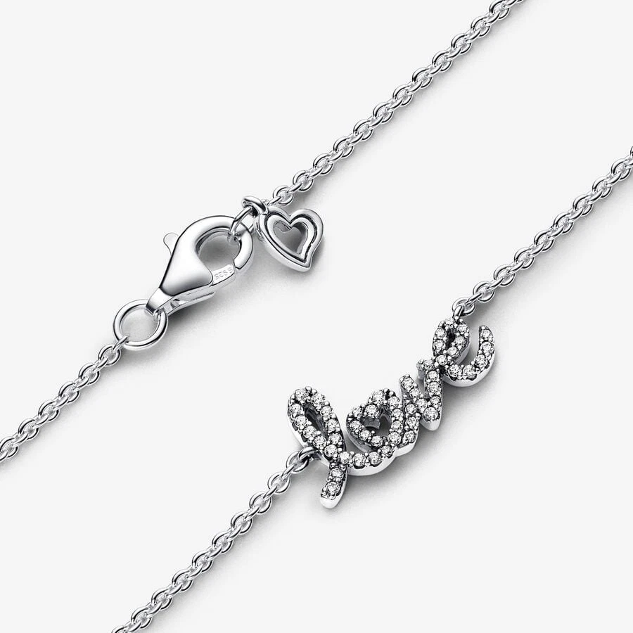 PANDORA Collana Love 45 cm Argento 925 con Zirconia, 393076C01-45 - Immagine 2 di 2