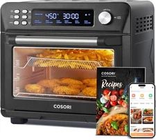 COSORI Smart 12-in-1 Air Fryer Toaster Oven 26QT, Black-Stainless Steel 