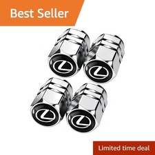 Yuiqieuy Silver Metal Tire Valve Stem Caps For Lexus