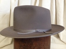 Vintage 1950s Champ Featherweight Fur Felt Fedora Hat 6 7/8 Gray Kasmir Finish