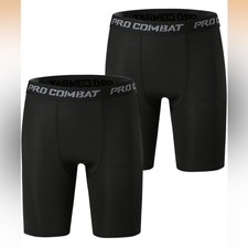 2-PACK Men's Compression Short Spandex Sport Athletic Performance Base-layer NEW