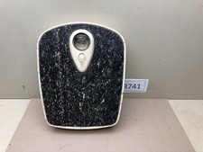 Vintage Black Borg Bathroom Scale Bubble Glass MCM Art Deco Chrome