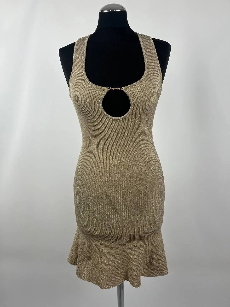 Jacquemus — Jacquemus Gold Guirlande 'La Mini Robe Brilho' Minidress Size 36