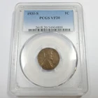 1931 S PCGS VF20 - Lincoln Wheat Penny Cent 1c US Coin #58671B