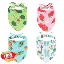 EXPAWLORER Dog Cooling Bandanas 4 Pack Hawaii Fruit Large