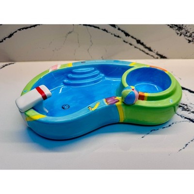 Galerie Pool Chip Dip Serving Tray NO Double Dipping Beach Summer Party Platter