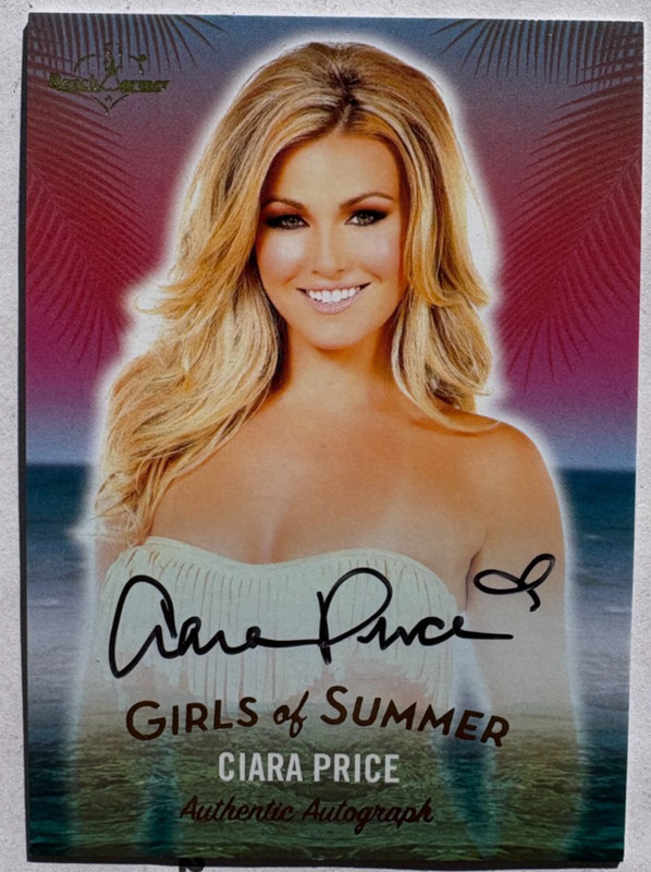 2026 BENCHWARMER GIRLS OF SUMMER SERIES 2 CIARA PRICE AUTOGRAPH CARD