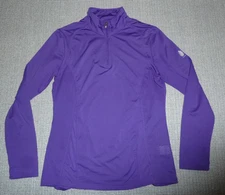 Nivo Sport women's purple textured print 1/4-zip long-sleeved golf shirt Sz M