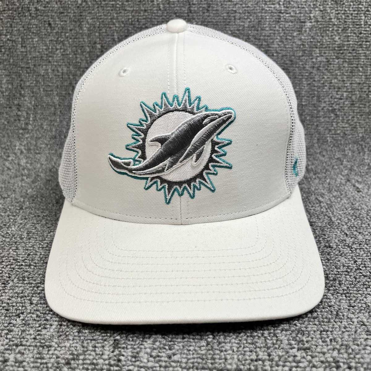 Miami Dolphins '47 Snowball Trophy Stretch Fit Hat White Mesh Adjustable