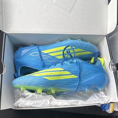 adidas F50 Elite AG Soccer Cleats Blue/Yellow Lace-Up Low Top JR6463