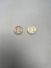 Franklin Half Dollar  2 Coin Lot  (1951 S  &  1958 D)  *90% Silver*  See Pics