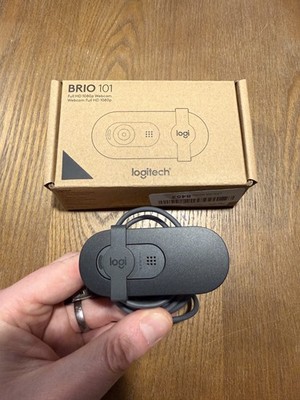 Logitech BRIO 101 HD 1080p USB Webcam - Black - New, CIB, Never Used