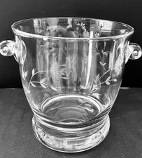 Princess House Heritage Ice Bucket (no Lid), heavy, 8 1/4”, Handles