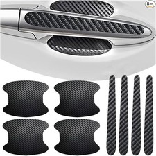 8 PCS Car Door Handle Anti-Scratches Sticker, Self-Adhesive Non-Marking Black