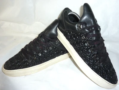 Filling Pieces Black Leather Trainers Amsterdam Footwear Sneakers Shoes UK 9 - Image 1 of 4