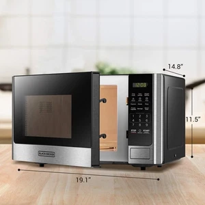BLACK+DECKER 0.9 cu. ft. in Stainless Steel 900 Watt Countertop Microwave Oven
