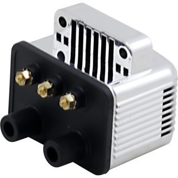 Drag Specialties 2102-0415 Chrome 3 Ohm Electronic Single Fire Ignition Coil