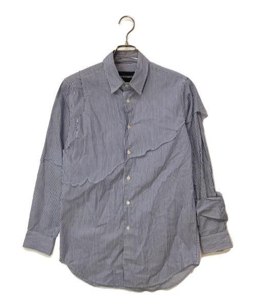 YUKI HASHIMOTO LAYERED DESTROY SHIRTS YUKI HASHIMOTO LAYERED DESTROY SHIRTS White x blue 202-01