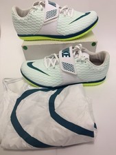Nike HJ High Jump Elite Track Spikes Men's Size 9.5 White Teal FZ9636-100