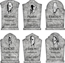 Halloween Decorations Outdoor Graveyard Tombstones: 6Ct Large Tombstone Hallowee