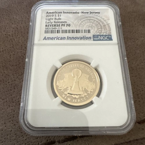 2019 S $1  American Innovation New Jersey Light Bulb Reverse Proof NGC PF70 UC