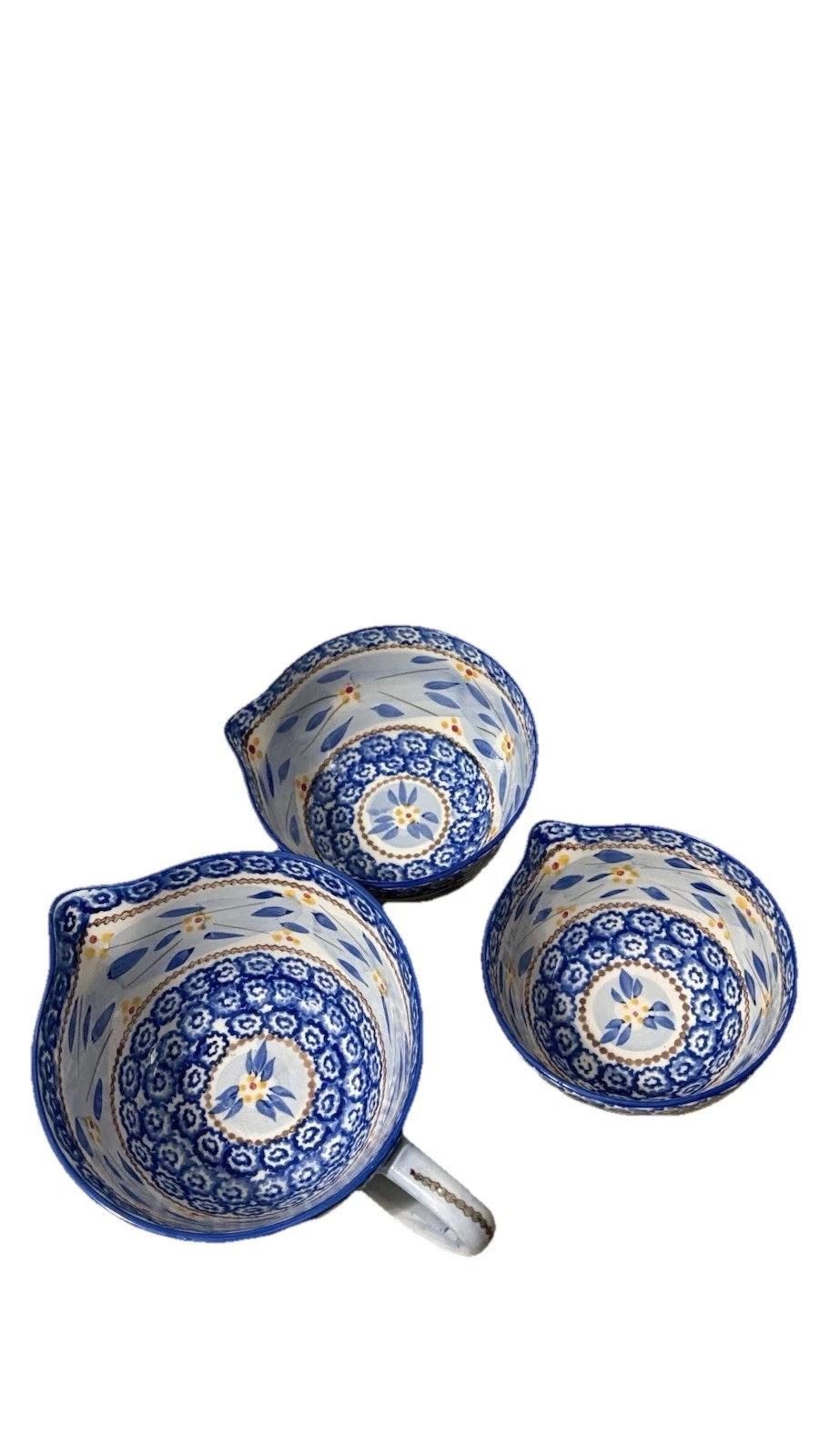 Nesting temp-tations Old World Presentable Ovenware Blue Flowers 3 Piece Set