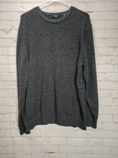 Izod Men's Large Crewneck Sweater Gray Warm Office Dadcore Preppy