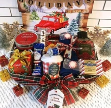 Holiday Christmas Men's Hygge Gift Basket Bath & Body Works Spa Chocolate Cocoa
