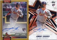 JIMMY CROOKS 2026 TOPPS  FLAGSHIP GOLD FOIL  37/50 & BASEBALL STARS RC AUTOS!