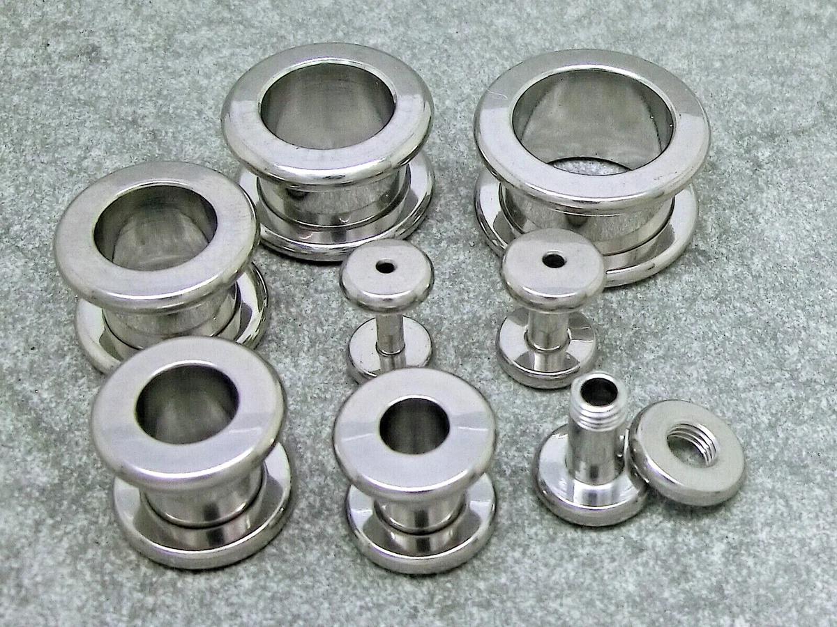 2 Pezzi Tunnel Orecchio 10mm In Acciaio Inossidabile - Piercing Rotondi Opachi - Tappi Per Espansori Uomo/Donna