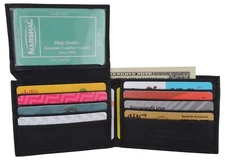 Men's Slim Bifold Soft Leather Credit Card ID Holder Wallet