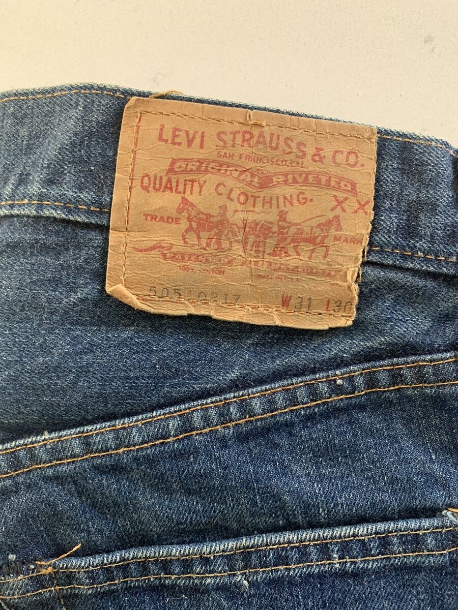 1960's/1970's Vintage Levi's 505 0217 Jeans Talon Zip Non 1960's/1970's Vintage Levi's 505 0217 Jeans Talon Zip Non