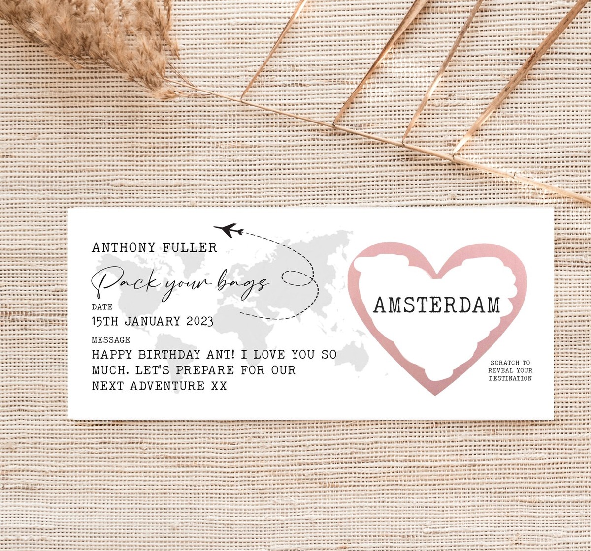Gift Cards Personalised Holiday Scratch Card Reveal - Custom