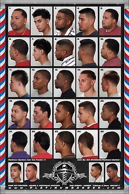 24 X 36 MODERN BARBER SHOP SALON HAIR CUT FOR MEN CHART POSTER #1