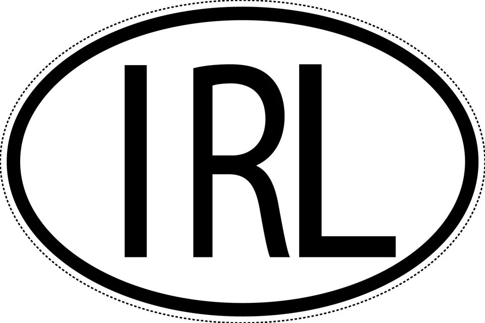 ETIKETTENSTAR Irland Länderkennzeichen "IRL" Auto PKW Kennzeichen Sticker