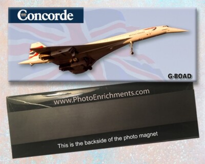 British Airways Concorde Handmade 2'' x 5'' Fridge Magnet (PMT1748)