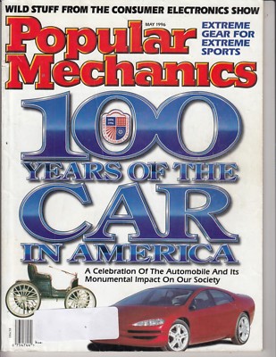 Popular Mechanics Magazine May 1996 Extreme Gear Extreme Sports 100 Car Years