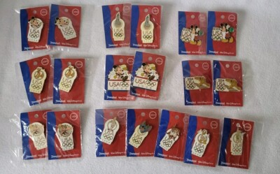 Vintage Y2K Rare 2004 Disneyland Walt Disney World Olympic Games Pins Lot Of  19