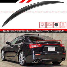 For 2014-2024 Maserati Ghibli Sport S Style Real Carbon Fiber Trunk Spoiler Wing