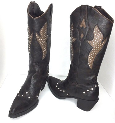 vegan leather cowboy boots