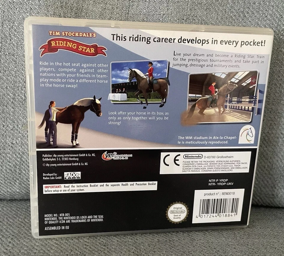 RARE Tim Stockdale's Riding Star Nintendo DS Game Manual Video Horse - Image 2 of 4